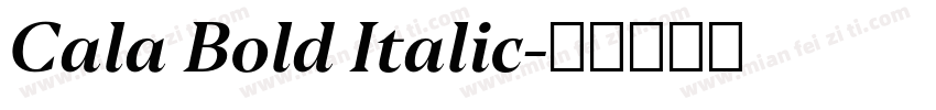 Cala Bold Italic字体转换
